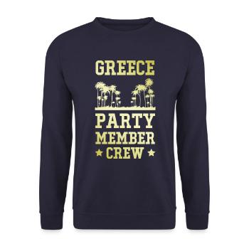Greece Party Crew - Unisex Sweatshirt - navy - Front - Alina (178cm) & Michal (187cm)