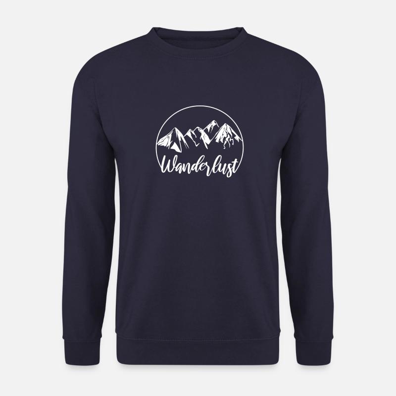Wanderlust - Alpen Berg Wandern Berge Bergsteiger - Unisex Pullover - Navy