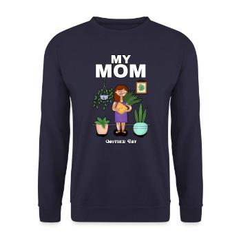 Mom day Family lover - Mother Day - Unisex Pullover - Navy - Vorne - Alina (178cm) & Michal (187cm)