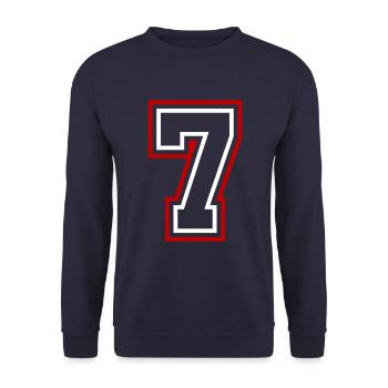 7 Numéro de numéro - Sweat-shirt Unisexe - marine - Devant - Alina (178cm) & Michal (187cm)