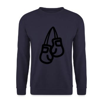 Symbole des gants de boxe - Sweat-shirt Unisexe - marine - Devant - Alina (178cm) & Michal (187cm)
