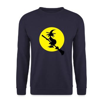 witch and full moon - Unisex Sweatshirt - navy - Front - Alina (178cm) & Michal (187cm)