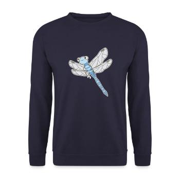 Dragonfly - Unisex Sweatshirt - navy - Front - Alina (178cm) & Michal (187cm)