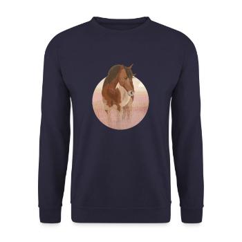 Wild Horse - Unisex Pullover - Navy - Vorne - Alina (178cm) & Michal (187cm)