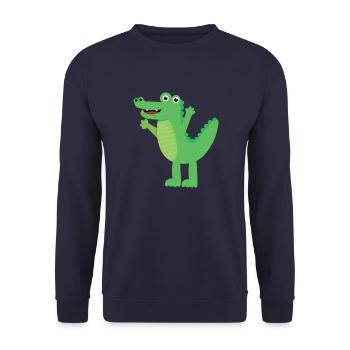 Crocodile - Sweat-shirt Unisexe - marine - Devant - Alina (178cm) & Michal (187cm)