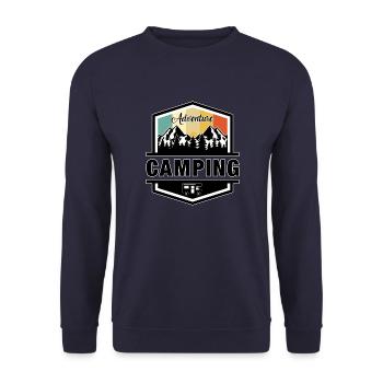 Camping - Unisex Pullover - Navy - Vorne - Alina (178cm) & Michal (187cm)