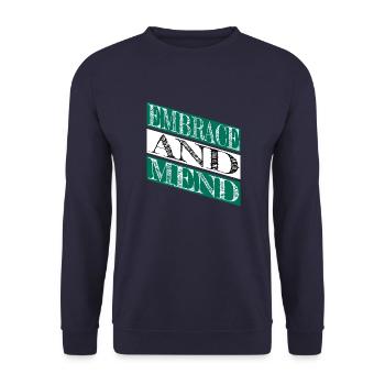 guérison émotionnelle présent bday dictons drôles - Sweat-shirt Unisexe - marine - Devant - Alina (178cm) & Michal (187cm)