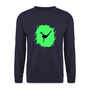 Splatter Breakdance - Unisex Sweatshirt - navy - Front - Alina (178cm) & Michal (187cm)