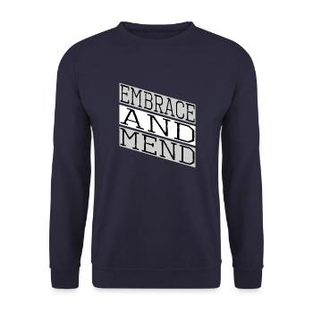 supportive relationships, emotional support - Unisex Sweatshirt - navy - Front - Alina (178cm) & Michal (187cm)