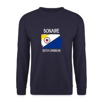 Bonaire - Kralendijk - Karibik - Dutch Caribbean - Unisex Sweatshirt - navy - Front - Alina (178cm) & Michal (187cm)