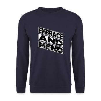 Natural Healing Healing Modalities Quote - Unisex Sweatshirt - navy - Front - Alina (178cm) & Michal (187cm)