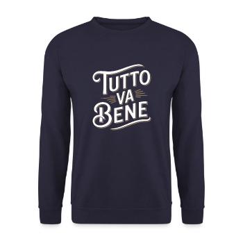Tutto va bene - Sweat-shirt Unisexe - marine - Devant - Alina (178cm) & Michal (187cm)
