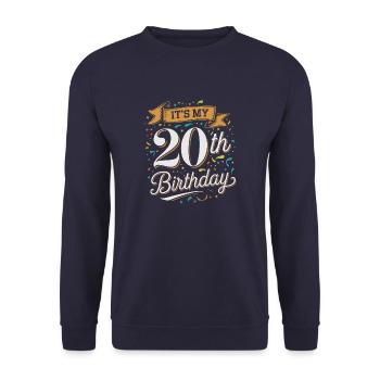It's my 20th Birthday - Sweat-shirt Unisexe - marine - Devant - Alina (178cm) & Michal (187cm)