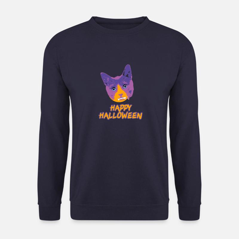 Joyeux Halloween,pop art,chat,vampire chat,vampire - Sweat-shirt Unisexe - marine
