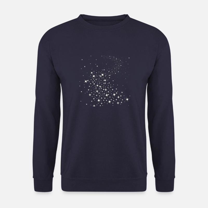stars, starry sky, white, glittering - Unisex Sweatshirt - navy