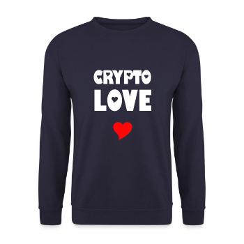 Crypto Love - Unisex Sweatshirt - navy - Front - Alina (178cm) & Michal (187cm)
