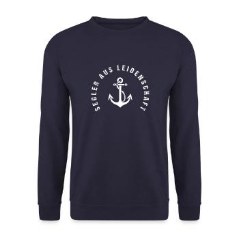 Segler aus Leidenschaft - Unisex Pullover - Navy - Vorne - Alina (178cm) & Michal (187cm)