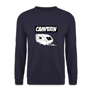 Camperin - Die besten Frauen der Welt! - Unisex Pullover - Navy - Vorne - Alina (178cm) & Michal (187cm)