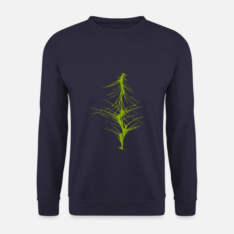 Abstraktes Bild / grün / Muster / Linie - Unisex Pullover - Navy