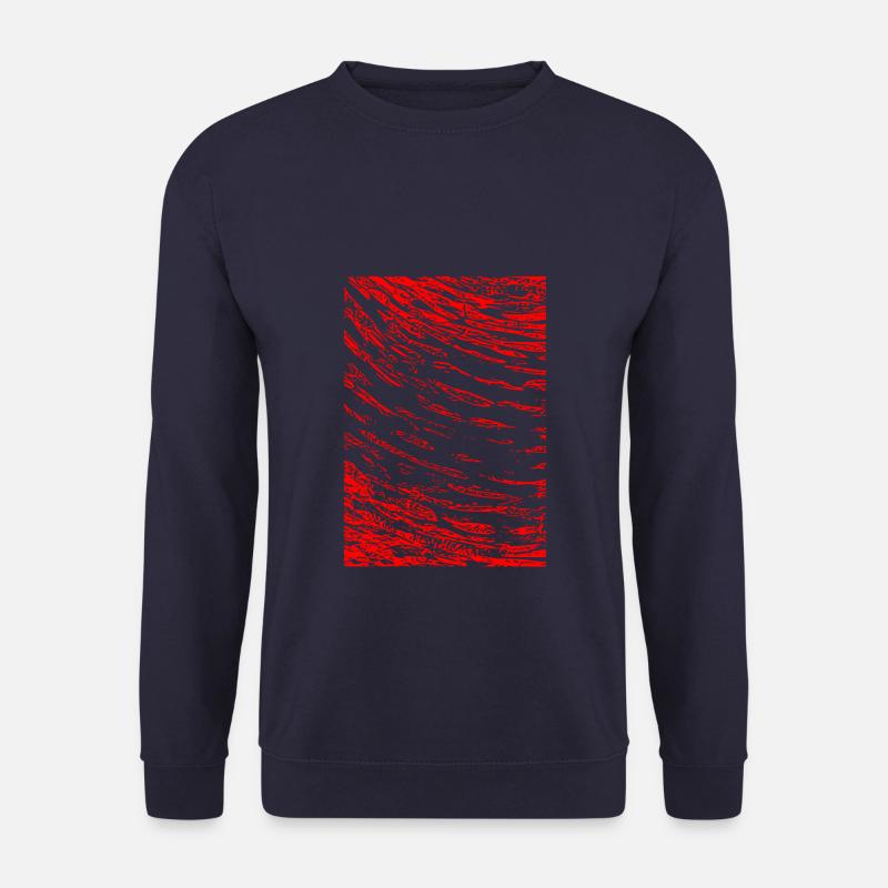 Abstract image / red / pattern / line - Unisex Sweatshirt - navy