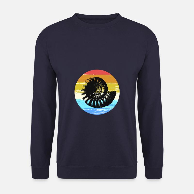 Ammonite Fossil color circle cool gift idea - Unisex Sweatshirt - navy