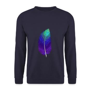Galaxy Feder - Unisex Pullover - Navy - Vorne - Alina (178cm) & Michal (187cm)