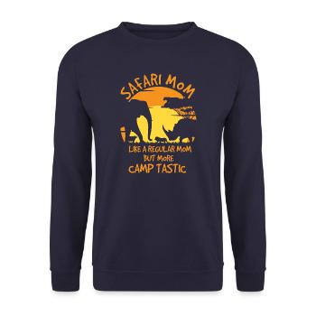 Safari Mom - Unisex Sweatshirt - navy - Front - Alina (178cm) & Michal (187cm)