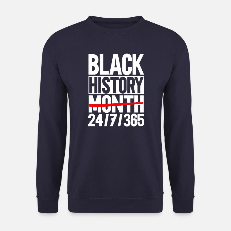 Black History Month 24/7/365 - Unisex Pullover - Navy