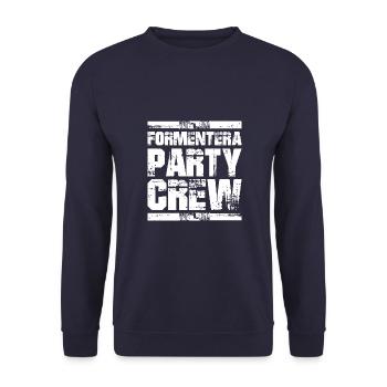 Formentera Party Urlaub Crew - Unisex Pullover - Navy - Vorne - Alina (178cm) & Michal (187cm)
