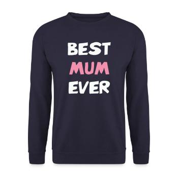 Beste Mutter aller Zeiten! - Unisex Pullover - Navy - Vorne - Alina (178cm) & Michal (187cm)
