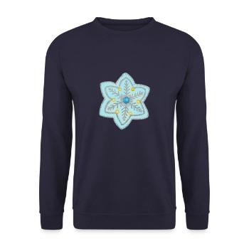 Winterstern - Unisex Pullover - Navy - Vorne - Alina (178cm) & Michal (187cm)