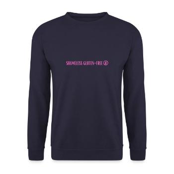 SHAMELESS GLUTEN FREE PINK - Unisex Pullover - Navy - Vorne - Alina (178cm) & Michal (187cm)