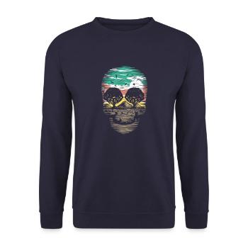 Crâne de la nature - Sweat-shirt Unisexe - marine - Devant - Alina (178cm) & Michal (187cm)