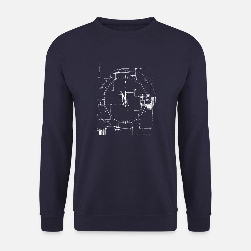 Abstrakte Uhr - Unisex Pullover - Navy
