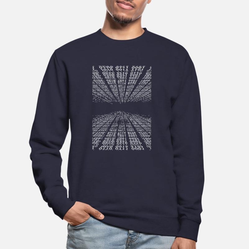 Horizontal binary code Unisex Sweatshirt