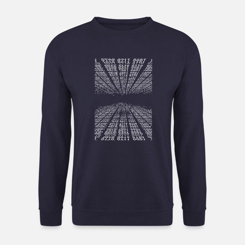 Horizontaler Binärcode - Unisex Pullover - Navy