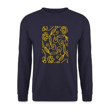 Fleurs - Sweat-shirt Unisexe - marine - Devant - Alina (178cm) & Michal (187cm)