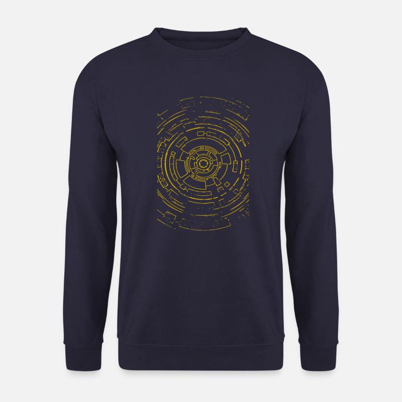 Abstract circles (yellow) - Unisex Sweatshirt - navy
