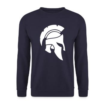 spartaner helm - Unisex Pullover - Navy - Vorne - Alina (178cm) & Michal (187cm)