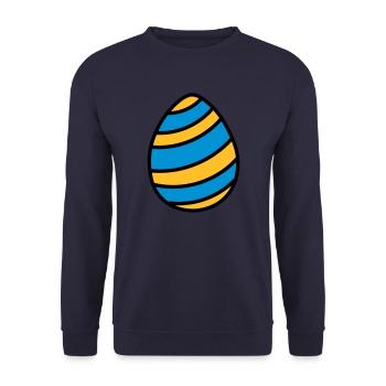 Osterei Easter Egg Ostern Geschenkidee - Unisex Pullover - Navy - Vorne - Alina (178cm) & Michal (187cm)