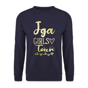 Jga Junggesellinnen Girls Tour - Unisex Pullover - Navy - Vorne - Alina (178cm) & Michal (187cm)