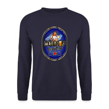 Mallorca Magaluf Party Crew - Unisex Pullover - Navy - Vorne - Alina (178cm) & Michal (187cm)