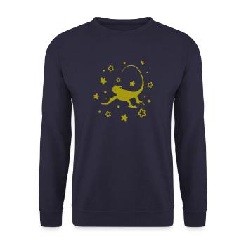 Salamandre - Animal amphibien - Sweat-shirt Unisexe - marine - Devant - Alina (178cm) & Michal (187cm)
