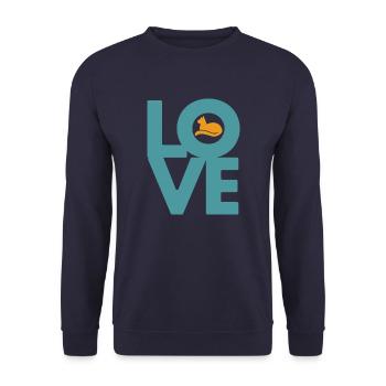 Love cat gift for pet owner - Unisex Sweatshirt - navy - Front - Alina (178cm) & Michal (187cm)
