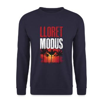 Lloret De Mar Modus - Unisex Pullover - Navy - Vorne - Alina (178cm) & Michal (187cm)