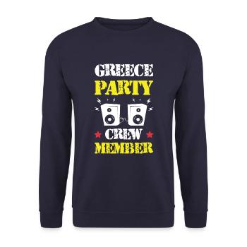Greece Party Crew - Unisex Sweatshirt - navy - Front - Alina (178cm) & Michal (187cm)