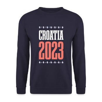 Croatia 2023 - Unisex Sweatshirt - navy - Front - Alina (178cm) & Michal (187cm)
