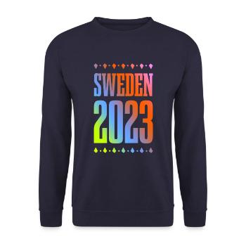 Suède 2023 - Sweat-shirt Unisexe - marine - Devant - Alina (178cm) & Michal (187cm)