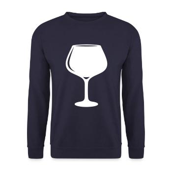 Wine Symbol Red Wine Glass - Unisex Sweatshirt - navy - Front - Alina (178cm) & Michal (187cm)