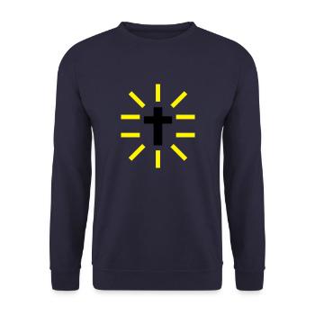 jesus - Sweat-shirt Unisexe - marine - Devant - Alina (178cm) & Michal (187cm)